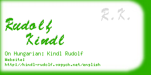 rudolf kindl business card